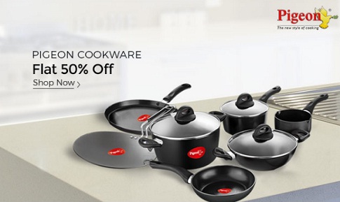 India Desire : Shopclues Offer : Flat 50% Off On Pigeon Cookware